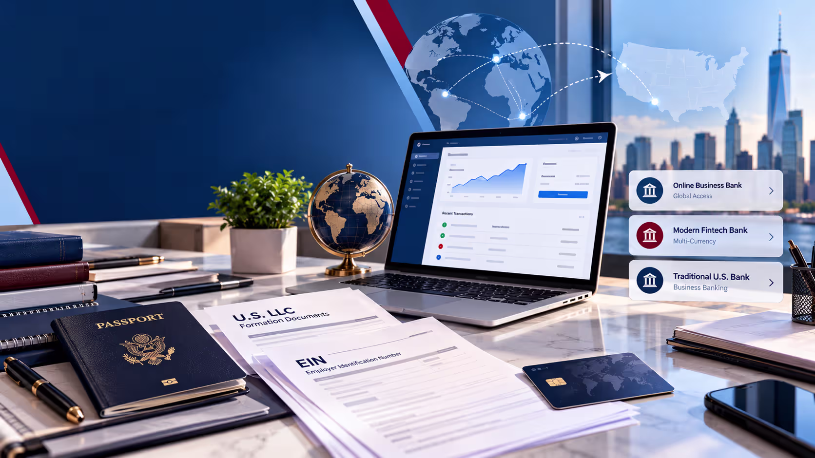 Best bank account for non-US founders with U.S. business banking documents and international payment options